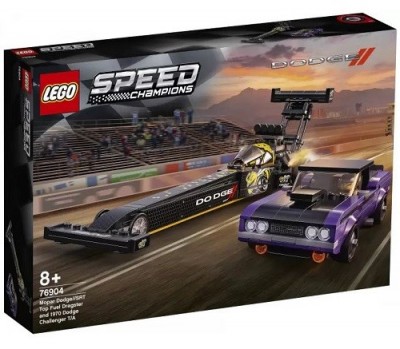  76904 LEGO Speed Champions Mopar Dodge//SRT Top Fuel Dragster and 1970 Dodge Challenger T/A