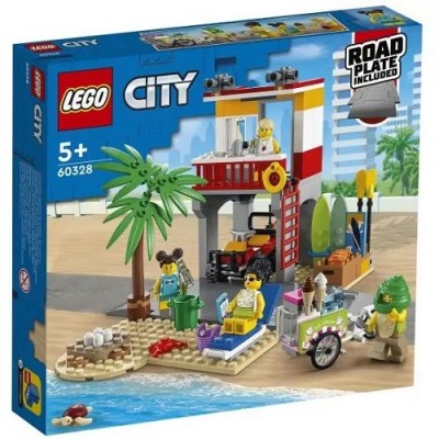 Конструктор 60328 LEGO Город Пост спасателей на пляже