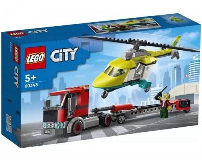 Конструктор 60343 LEGO Город Грузовик для спасательного вертолета