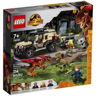Конструктор 76951 LEGO Jurassic World Перевозка пирораптора и дилофозавра